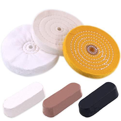 6 Piece Buffing And Polishing Kit Includes Assorted 6 Inch With 1/2