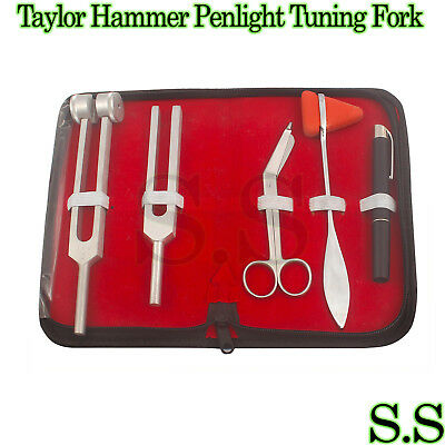5 Pcs Reflex Percussion Taylor Hammer Penlight Tuning Fork C 128 C 512 5.5"