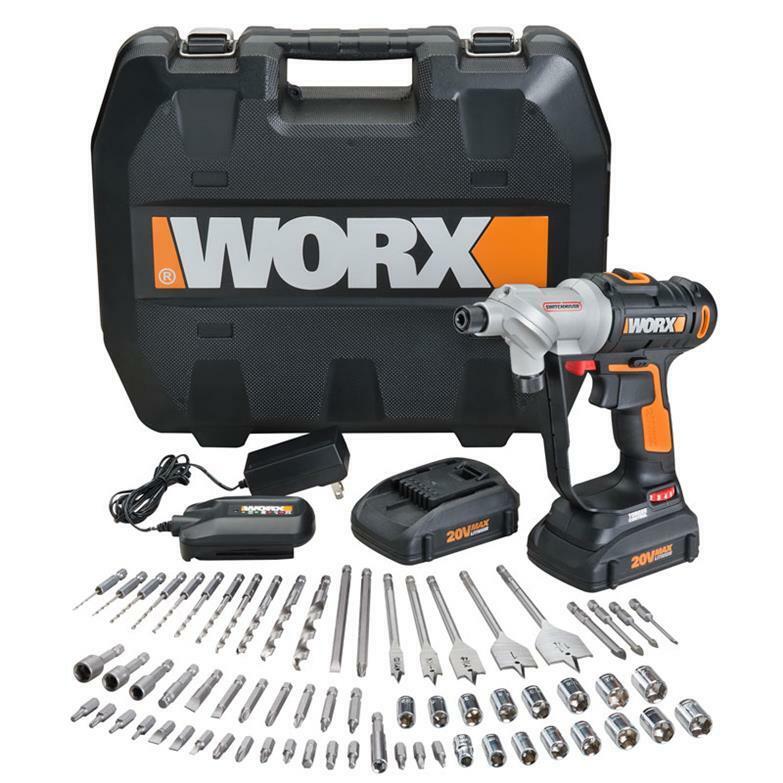 Worx Wx176l.1 Switchdriver 67 Pc 20v Powershare Cordless Drill & Driver